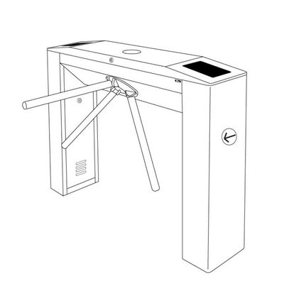 স্মার্ট লক ডুয়াল লেভেল পেডেস্ট্রিয়ান থ্রি আর্ম টার্নস্টাইল আইপি 54 অ্যাক্সেস কন্ট্রোল