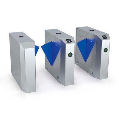 304 স্টেইনলেস স্টিলের স্পিড গেট 27 সেমি ফ্ল্যাপ দৈর্ঘ্য এবং ভিড় ব্যবস্থাপনার জন্য দ্বি-নির্দেশক নিয়ন্ত্রণ সহ