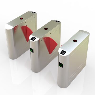 304 স্টেইনলেস স্টীল 550MM প্রস্থ 40W ডিসি মোটর পথচারী ফ্ল্যাপ বাধা গেট অ্যাক্সেস কন্ট্রোল জন্য