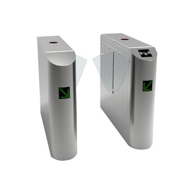 অ্যাক্সেস কন্ট্রোলের জন্য 27cm বাহু দৈর্ঘ্য DC24V 304 স্টেইনলেস স্টিল ফ্ল্যাপ ব্যারিয়ার গেট স্পিড গেট