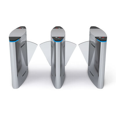 অ্যাক্সেস কন্ট্রোল টার্নস্টাইলের জন্য BLDC মোটর এবং 40W পাওয়ার সহ 304 স্টেইনলেস স্টিল ফ্ল্যাপ ব্যারিয়ার গেট