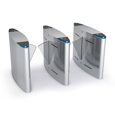 উচ্চ গতির BLDC মোটর 0.5s খোলার এবং 304 স্টেইনলেস স্টীল মন্ত্রিসভা সঙ্গে retractable ফ্ল্যাপ বাধা গেট