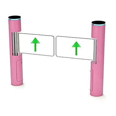 ডিসি ব্রাশহীন মোটর এবং দ্বি-নির্দেশমূলক অ্যাক্সেস কন্ট্রোল সহ 168 মিমি ব্যাসার্ধের সিলিন্ডার সুইং টার্নস্টাইল গেট