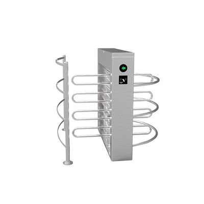 304 স্টেইনলেস স্টীল কোমর উচ্চ টার্নস্টাইল প্রতি মিনিটে 25 থেকে 30 জনের প্রবাহ হার এবং সিই সার্টিফিকেশন সহ