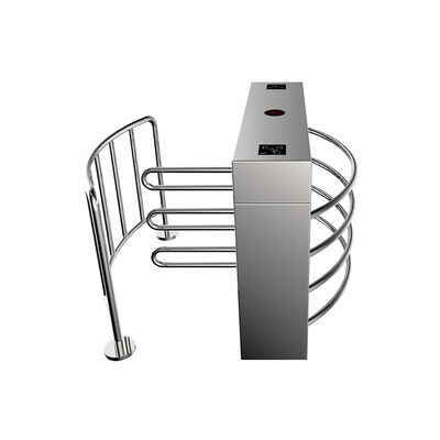 সেমি অটোমেটিক 304 স্টেইনলেস স্টীল অর্ধ উচ্চতা Turnstile ভারী দায়িত্ব প্রক্রিয়া এবং 25 থেকে 30 ব্যক্তি / মিনিট প্রবাহ হার সঙ্গে