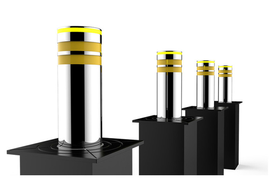 SS304 স্টেইনলেস স্টীল হাইড্রোলিক রাইজিং Bollards প্রত্যাহারযোগ্য ট্রাফিক রোড নিরাপত্তা 220V