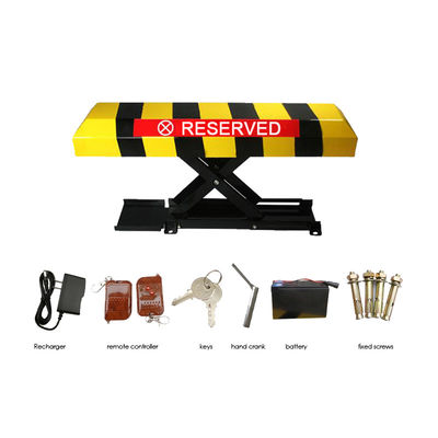DC12V মোটর স্বয়ংক্রিয় পার্কিং লক 305mm উত্তোলন উচ্চতা এবং পুনরায় চার্জযোগ্য সীসা এসিড ব্যাটারি সঙ্গে