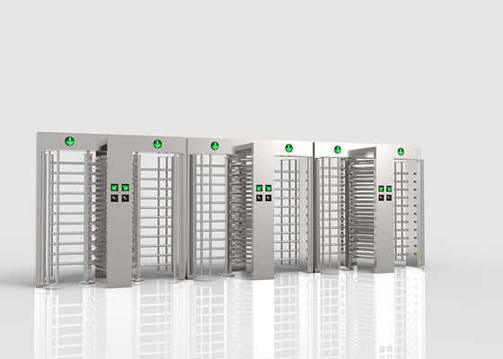 SS304 বায়োমেট্রিক স্বীকৃতি এবং নিরাপদ অ্যাক্সেস নিয়ন্ত্রণের জন্য ডাবল লেন সহ পূর্ণ উচ্চতা টার্নস্টাইল