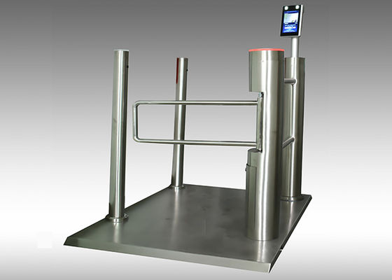 SS304 ফ্রেম ব্রাশলেস মোটর সুইং ব্যারিয়ার গেট, ফেস রিকগনিশন এবং তাপমাত্রা পরিমাপ সহ