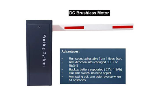 নিরাপদ পার্কিং লট গেট সিস্টেমের জন্য 6M আর্ম এবং IP44 রেটিং সহ 140W স্বয়ংক্রিয় পার্কিং বাধা