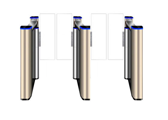 500mm ফ্ল্যাপ RS232 SS304 অ্যাক্সেস কন্ট্রোল সুইং ব্যারিয়ার গেট, উচ্চ টর্ক ব্রাশলেস মোটর সহ