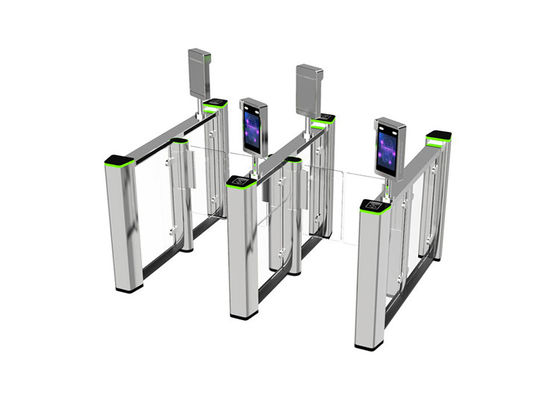 হাই ট্রাফিক এলাকার জন্য টেম্পারেড গ্লাস SS304 0.4S ফাস্টলাইন পথচারী বাধা স্পিড গেট টার্নস্টাইল