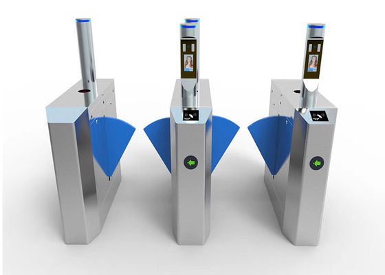 0.2 সেকেন্ড প্রত্যাহারযোগ্য RS485 SS304 অ্যাক্সেস কন্ট্রোল উইং গেট ফ্ল্যাপ ব্যারিয়ার টার্নস্টাইল