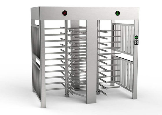 SUS304 নিরাপদ অ্যাক্সেস কন্ট্রোলের জন্য 0.2S প্রতিক্রিয়া সময় এবং ফিঙ্গারপ্রিন্ট স্বীকৃতি সহ পূর্ণ উচ্চতা টার্নস্টাইল