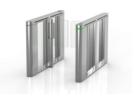 উচ্চ ট্র্যাফিক এলাকার জন্য ক্ষতিহীন প্রক্রিয়া সহ অ্যান্টি শক 40W ডিসি মোটর সুইং ব্যারিয়ার টার্নস্টাইল