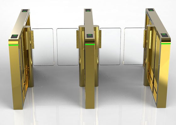 Rfid টেম্পারড গ্লাস স্পীড গেট টার্নস্টাইল ফাস্ট পাসিং 900 মিমি প্রস্থ